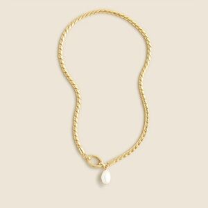 J.Crew Rope chain freshwater pearl necklace